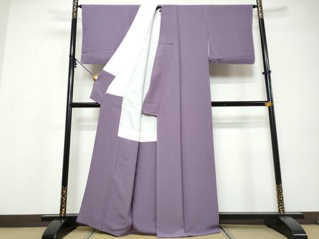 平和屋着物●上質な色無地　竜胆色　正絹　逸品　未使用　DABI9555ud