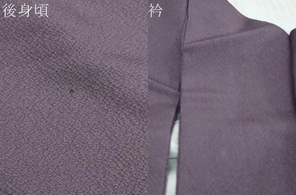 平和屋着物●上質な色無地　葡萄色　正絹　逸品　DABI9556ud