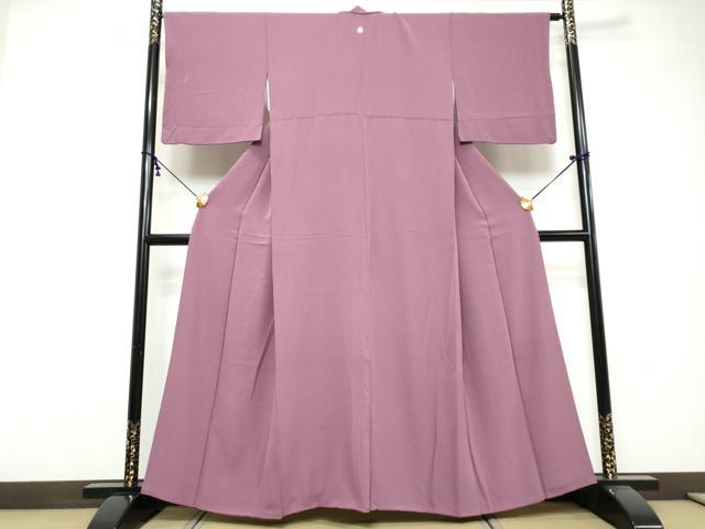 平和屋着物●上質な色無地　江戸紫色　正絹　逸品　DABI9558ud
