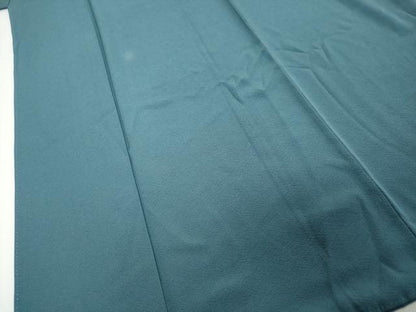 平和屋着物●上質な色無地　藍色　正絹　逸品　DABI9560ud