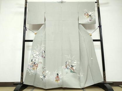 平和屋着物●訪問着　童子遊び　無落款　正絹　逸品　DABI9564ud