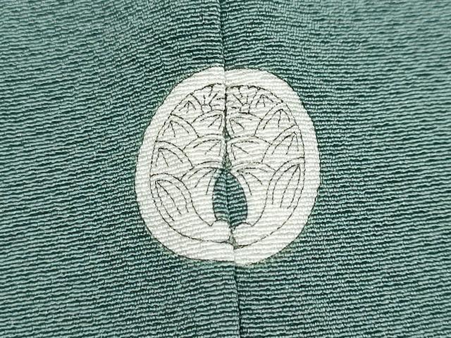 平和屋着物●上質な色無地　山葵色　正絹　逸品　DABI9568ud