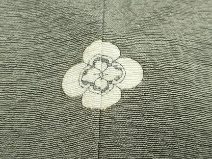 平和屋着物●染色作家　草野一騎　色無地　利休鼠色　正絹　逸品　DABI9572ud