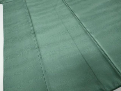 平和屋着物▼上質な色無地　霞地紋　深川鼠色　正絹　逸品　DABI9573ud