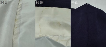 平和屋着物●上質な色無地　紋意匠　紫紺色　正絹　逸品　DABI9579ud