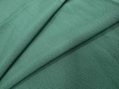 平和屋着物●上質な色無地　木賊色　正絹　逸品　DABI9580ud