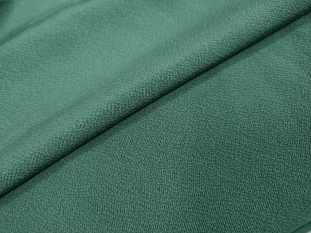 平和屋着物●上質な色無地　木賊色　正絹　逸品　DABI9580ud