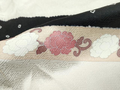 平和屋着物●訪問着　花唐草文　金彩　正絹　逸品　DABI9590ud