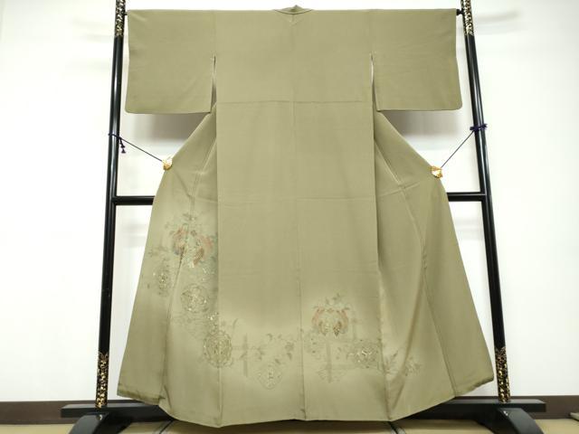 平和屋着物●中国三大刺繍　汕頭刺繍　スワトウ刺繍　総刺繍　訪問着　花鳥文　正絹　逸品　DABI9595ud