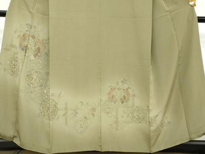 平和屋着物●中国三大刺繍　汕頭刺繍　スワトウ刺繍　総刺繍　訪問着　花鳥文　正絹　逸品　DABI9595ud