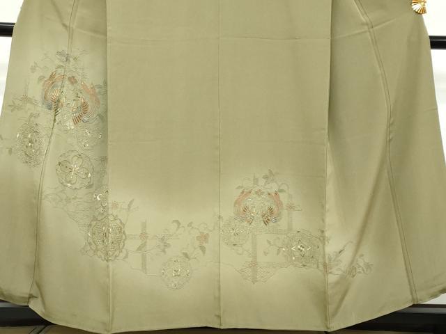 平和屋着物●中国三大刺繍　汕頭刺繍　スワトウ刺繍　総刺繍　訪問着　花鳥文　正絹　逸品　DABI9595ud