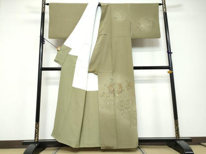 平和屋着物●中国三大刺繍　汕頭刺繍　スワトウ刺繍　総刺繍　訪問着　花鳥文　正絹　逸品　DABI9595ud