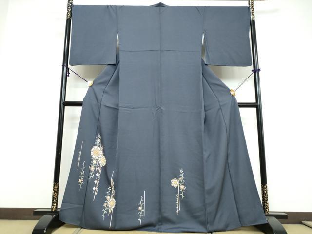 平和屋着物●訪問着　洋花文　正絹　逸品　DABI9604ud