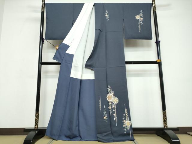 平和屋着物●訪問着　洋花文　正絹　逸品　DABI9604ud
