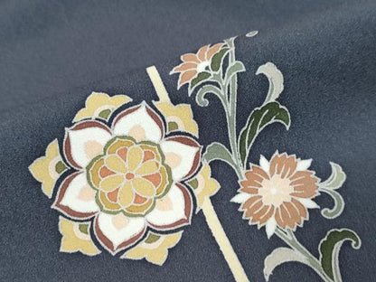 平和屋着物●訪問着　洋花文　正絹　逸品　DABI9604ud