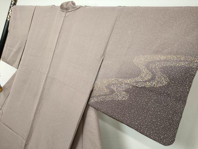 平和屋着物●二代目光擴　訪問着　流水文　暈し染め　金銀彩　正絹　逸品　DABI9609ud