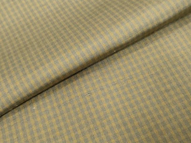 平和屋着物▼上質な紬　格子文　ますいわ屋扱い　正絹　逸品　DABI9614ud