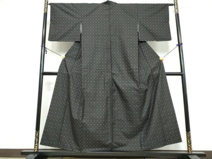 平和屋着物●本場大島紬　抽象文様　ますいわ屋扱い　正絹　逸品　DABI9615ud