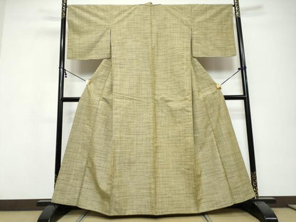 平和屋着物●上質な紬　霞文　正絹　逸品　DABI9634ud