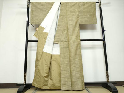 平和屋着物●上質な紬　霞文　正絹　逸品　DABI9634ud