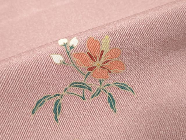 平和屋着物●訪問着　友禅　作家物　草花文　暈し染め　正絹　逸品　DABI9643ud