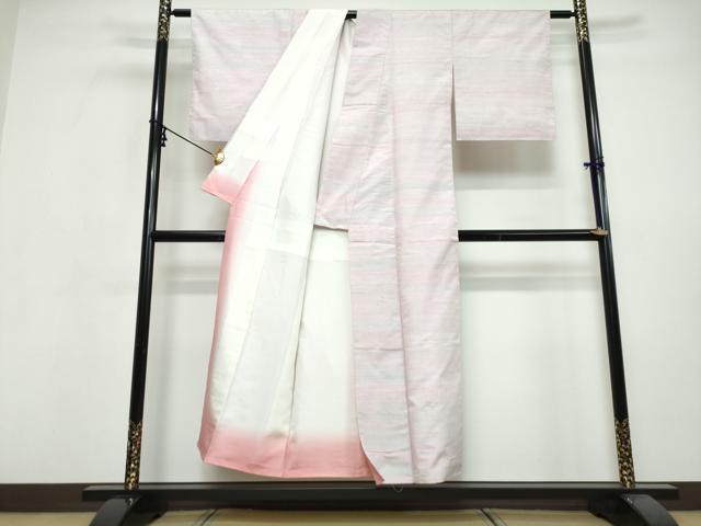 平和屋着物●城山紬　草木染　ログウッド染　霞文　証紙付き　正絹　逸品　未使用　DABI9646ud