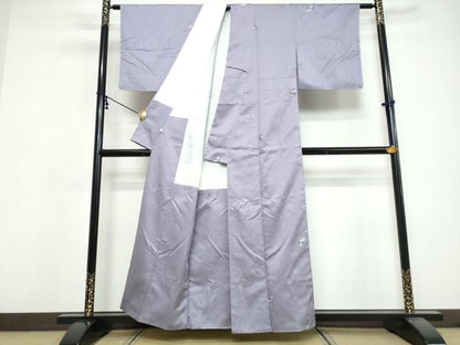 平和屋着物●上質な小紋　花鳥文　正絹　逸品　未使用　DABI9653ud