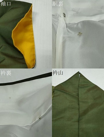平和屋着物●上質な紬　霞文　正絹　逸品　DABI9656ud