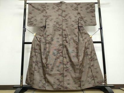 平和屋着物●本場大島紬　9マルキ　枝松文　正絹　逸品　DABI9657ud