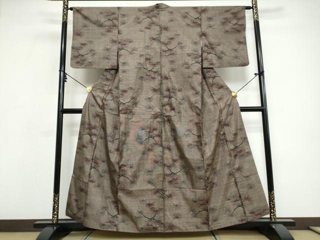 平和屋着物●本場大島紬　9マルキ　枝松文　正絹　逸品　DABI9657ud