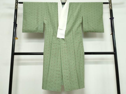 平和屋着物●長襦袢　無双仕立て　麻の葉文様　正絹　逸品　DABI9661ud