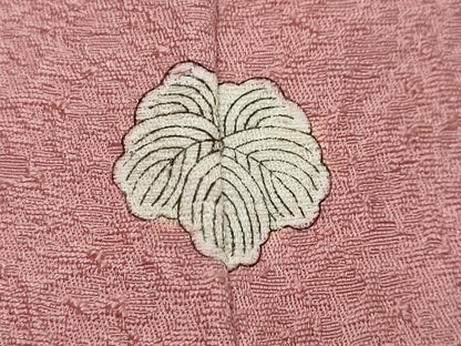 平和屋着物●上質な色無地　紋意匠　桃色　正絹　逸品　未使用　DABI9663ud