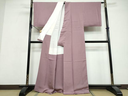 平和屋着物●上質な色無地　葡萄鼠色　鈴乃屋扱い　正絹　逸品　未使用　DABI9665ud