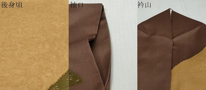 平和屋着物●訪問着　駒刺繍　草花文　金彩　正絹　逸品　DABI9670ud