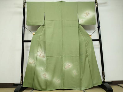 平和屋着物●中国三大刺繍　蘇州刺繍　総刺繍　訪問着　吉祥草花文　蛍暈し　金糸　そごう百貨店扱い　正絹　逸品　DABI9675ud