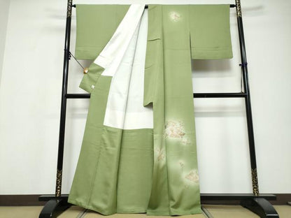 平和屋着物●中国三大刺繍　蘇州刺繍　総刺繍　訪問着　吉祥草花文　蛍暈し　金糸　そごう百貨店扱い　正絹　逸品　DABI9675ud