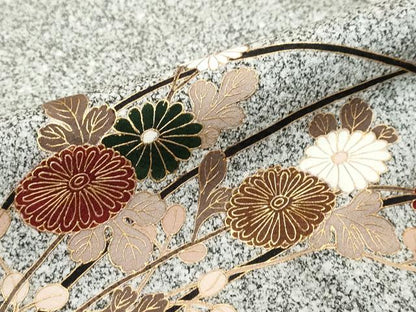 平和屋着物●訪問着　草花文　正絹　逸品　DABI9680ud