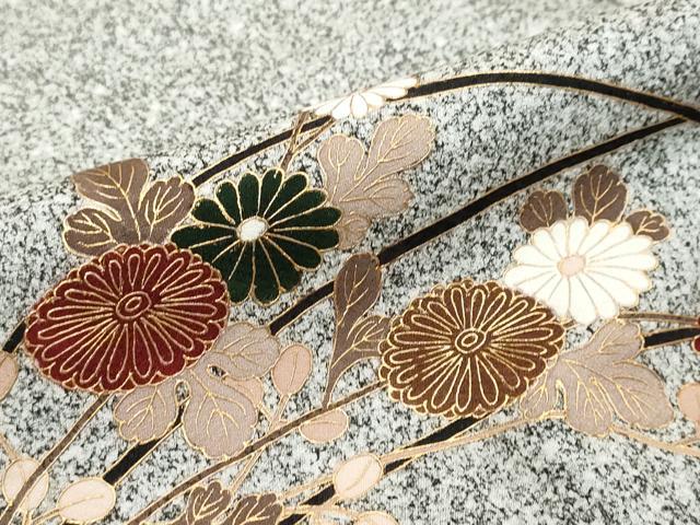 平和屋着物●訪問着　草花文　正絹　逸品　DABI9680ud