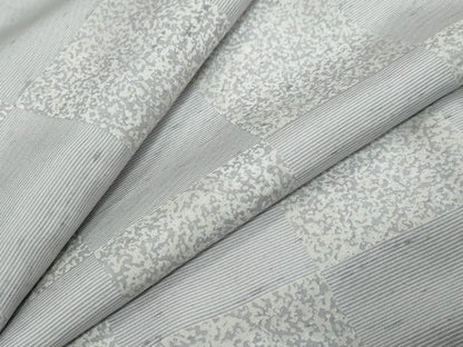 平和屋着物●上質な紬　市松文様　正絹　逸品　DABI9689ud