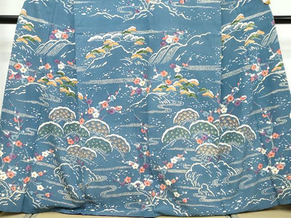 平和屋着物●訪問着　浜松枝梅文　正絹　逸品　DABI9691ud