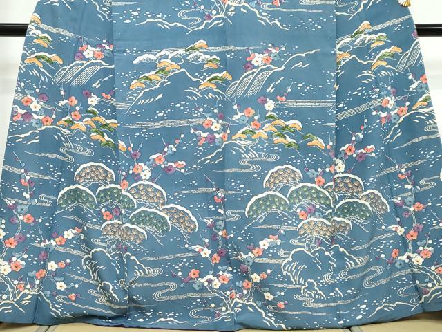 平和屋着物●訪問着　浜松枝梅文　正絹　逸品　DABI9691ud