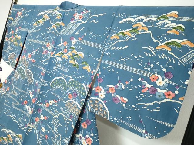 平和屋着物●訪問着　浜松枝梅文　正絹　逸品　DABI9691ud