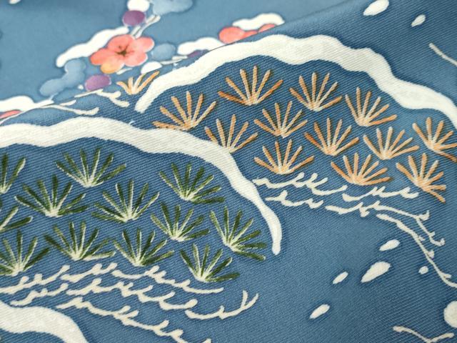 平和屋着物●訪問着　浜松枝梅文　正絹　逸品　DABI9691ud