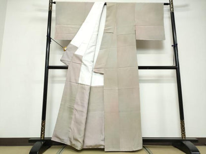 平和屋着物●染色作家　斉藤三才　小紋　霞文　正絹　逸品　未使用　DABI9692ud