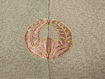 平和屋着物●染色作家　斉藤三才　小紋　霞文　正絹　逸品　未使用　DABI9692ud