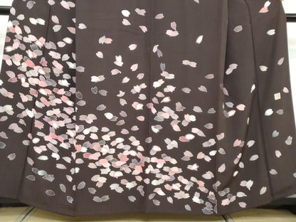 平和屋着物●訪問着　作家物　舞桜文　正絹　逸品　DABI9693ud