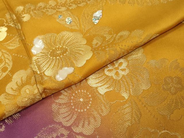 平和屋着物●豪華振袖　螺鈿　辻が花　金糸　正絹　逸品　DABI9695ud