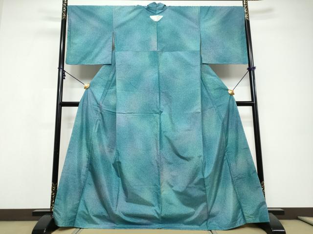 平和屋着物●本場染大島紬　霞文　正絹　逸品　未使用　DABI9700ud