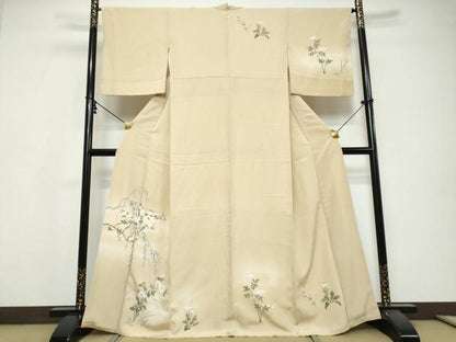 平和屋着物●訪問着　花鳥文　正絹　逸品　DABI9702ud