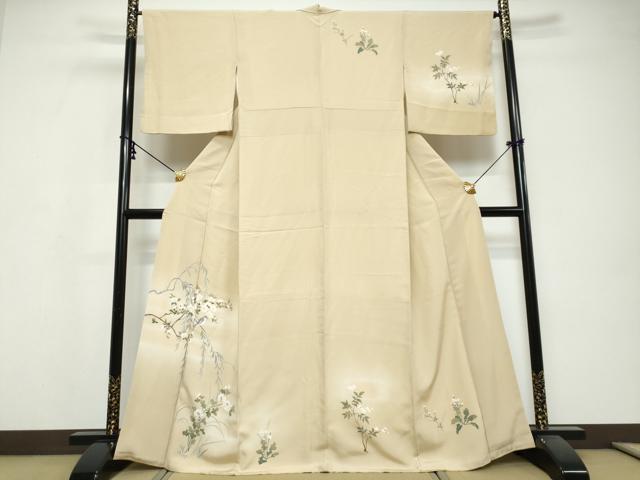 平和屋着物●訪問着　花鳥文　正絹　逸品　DABI9702ud